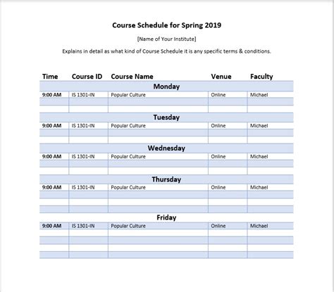 course schedule and quota|Course Schedule .